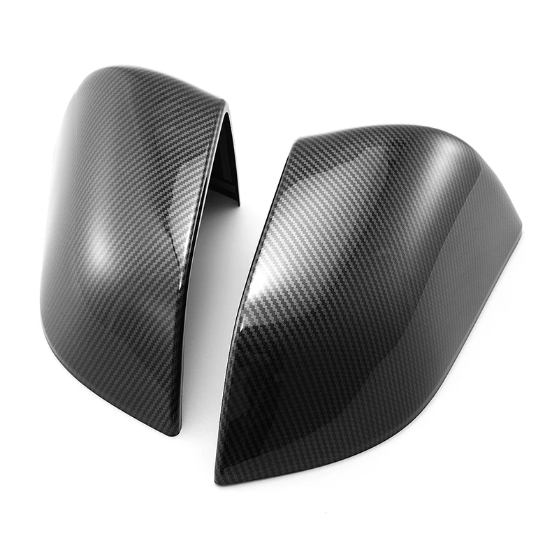 

For Tesla Model 3 2017 2018 2019 ABS Car Side Door Rearview Mirror Protect Frame Cover Trim Carbon Fiber Style Rear Mirror Cover