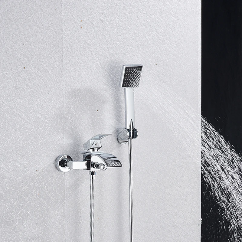 Смеситель для ванной комнаты Batutub кран настенный для ванной, Каскадный кран Душевая насадка кран горячая холодная смеситель краны