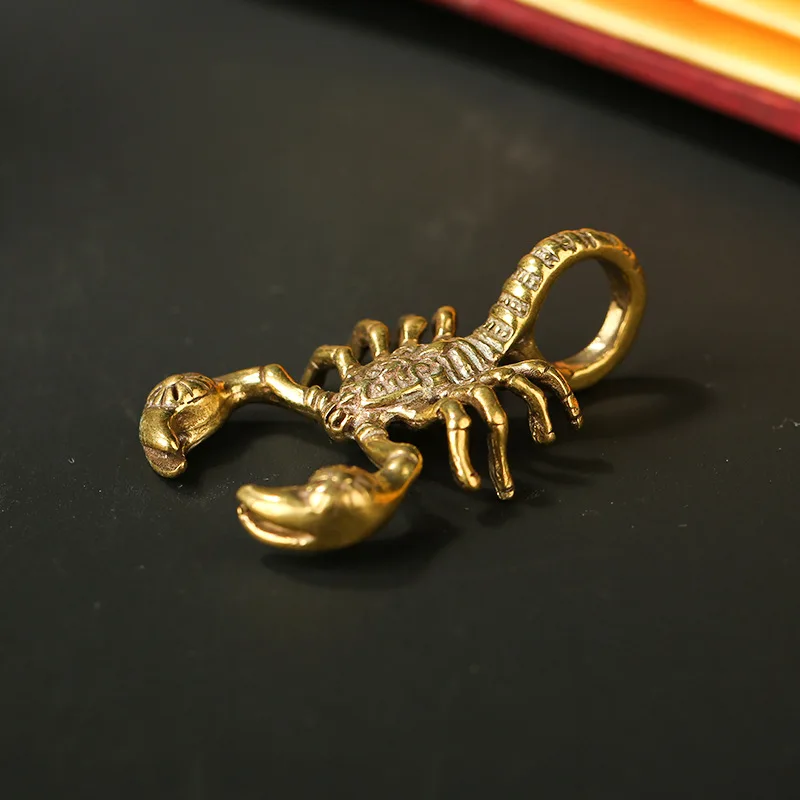 Кулон в виде скорпиона из латуни ручной работы винтажная бронзовая подвеска