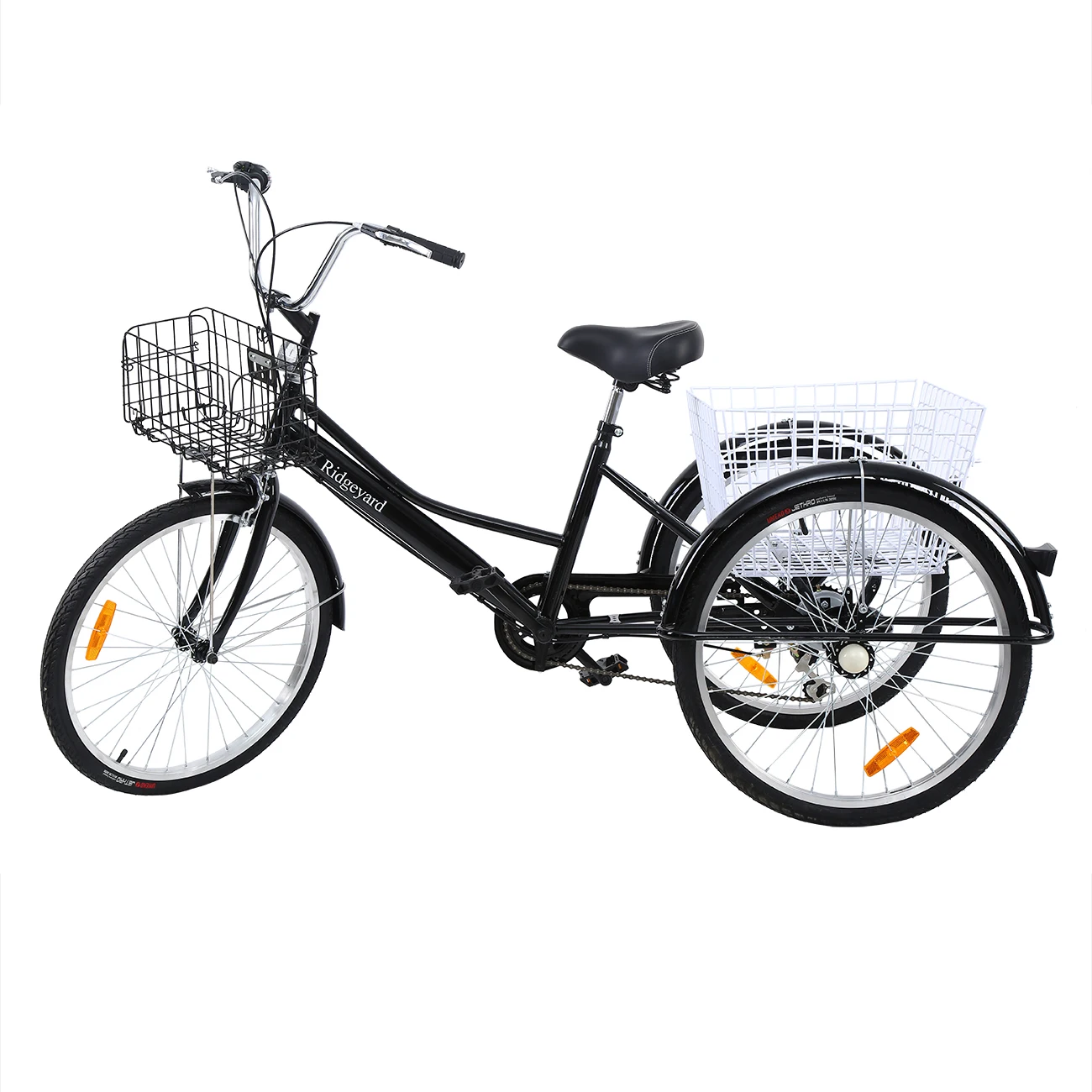 Verkaufen Yonntech 24 Zoll Erwachsene 3-Rad 7 Geschwindigkeit Dreirad Einkaufen Fahrrad Bike W/Korb