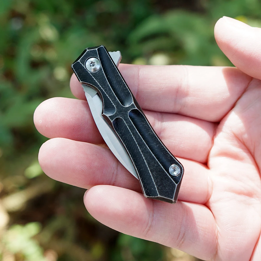 Складной нож twotwin-mini Micro S90V карманный походный инструмент для выживания на