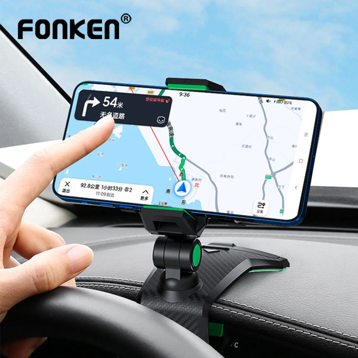 

ANKNDO 2021 New Car Phone Holder Rotary Adiustable Navigation Car Phone Stand Multi-Function Dashboard Bracket With Park Number