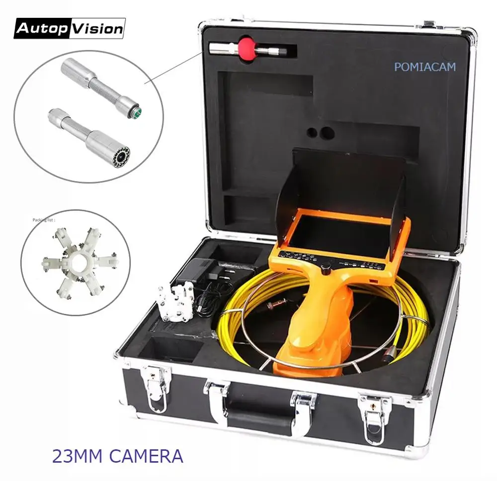 

Handheld Sewer Camera with DVR and Distance Counter/Portable Endoscope Inspection Camera with 20M/65FT Cable 7inch 7DH