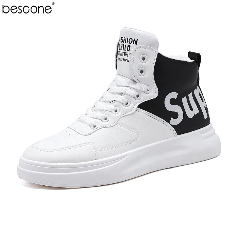 BESCONE/модные мужские высокие кроссовки классическая удобная повседневная обувь
