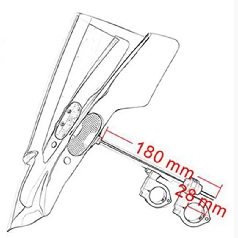 Motorcycle Adjustable WindScreen Windshield for Yamaha MT03 MT25 MT07 FZ07 MT09 FZ09 FZ8 YZF R6 SR400 |