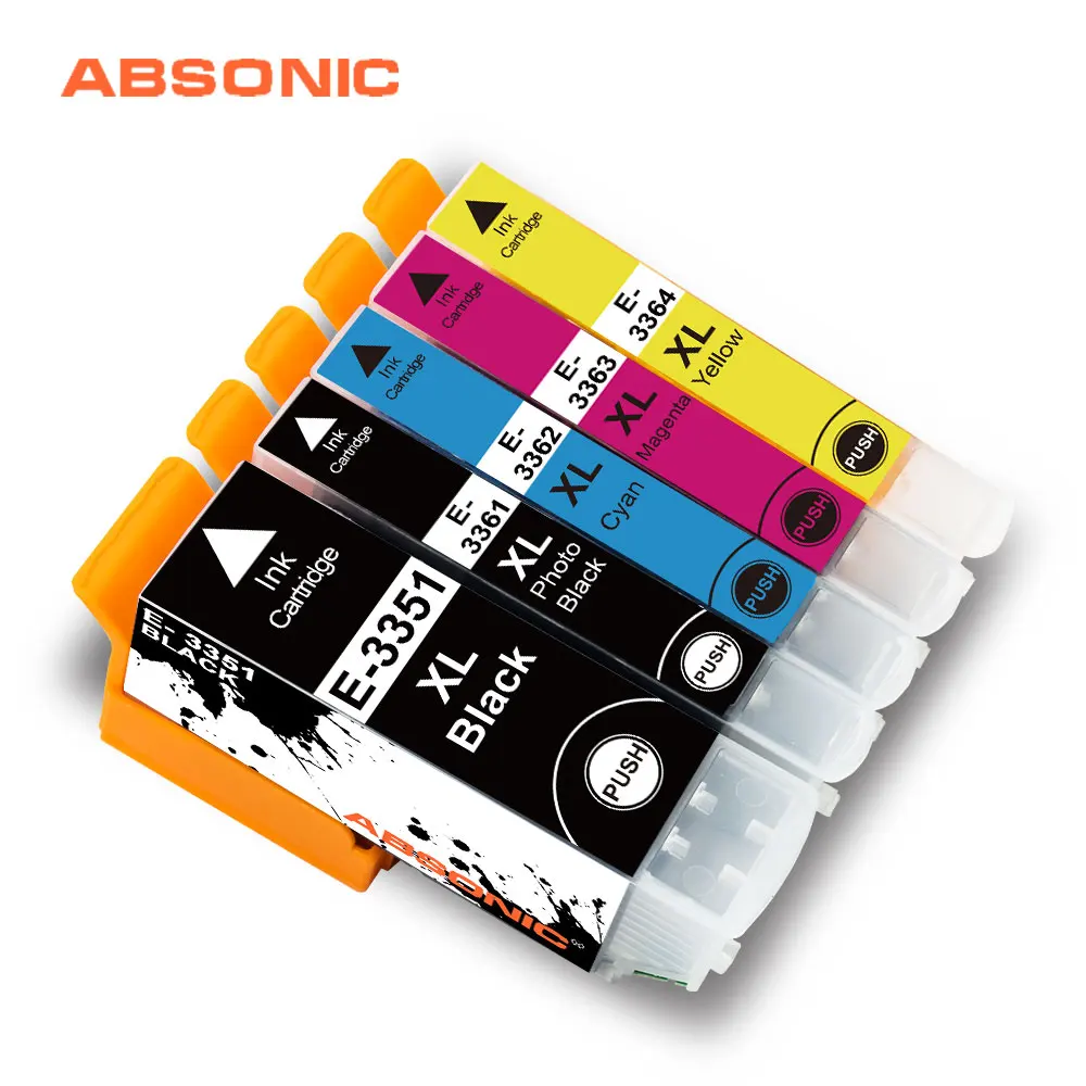 Чернильный картридж Absonic T3351 T3361 33XL для принтера Epson XP-530 XP-630 XP-830 XP-635 XP-540 XP-640 XP-645 |