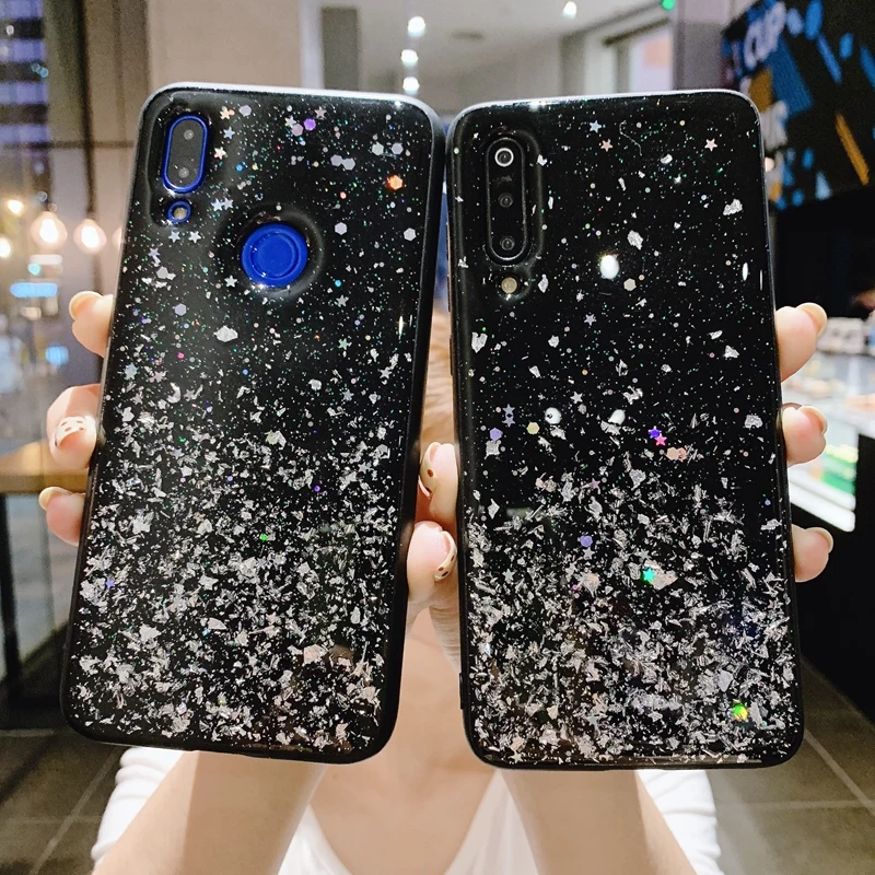 Чехол из мягкого силикона и ТПУ Для Xiaomi Mi 9T 9 8 SE 6X A1 A2 Lite Redmi 6 Note 7 K20 Pro блестящий