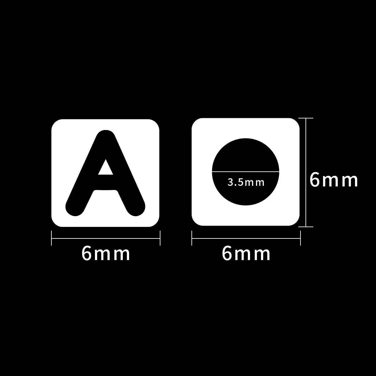 

100Pcs 6mm Letter Beads Random Mixed Cubic Acrylic Beads White Alphabet Beads 6mm Faceted beads For DIY Necklace