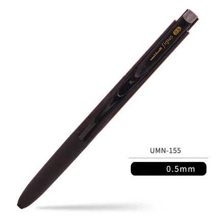 UNI Signo RT1 UMN-155 гелевая ручка 0,38/0,5 мм K6 версия гелевая ручка для письма цветная ручка водопроводная ручка студенческие Обучающие канцелярские принадлежности низкое Демпфирование - Цвет: Black 0.5