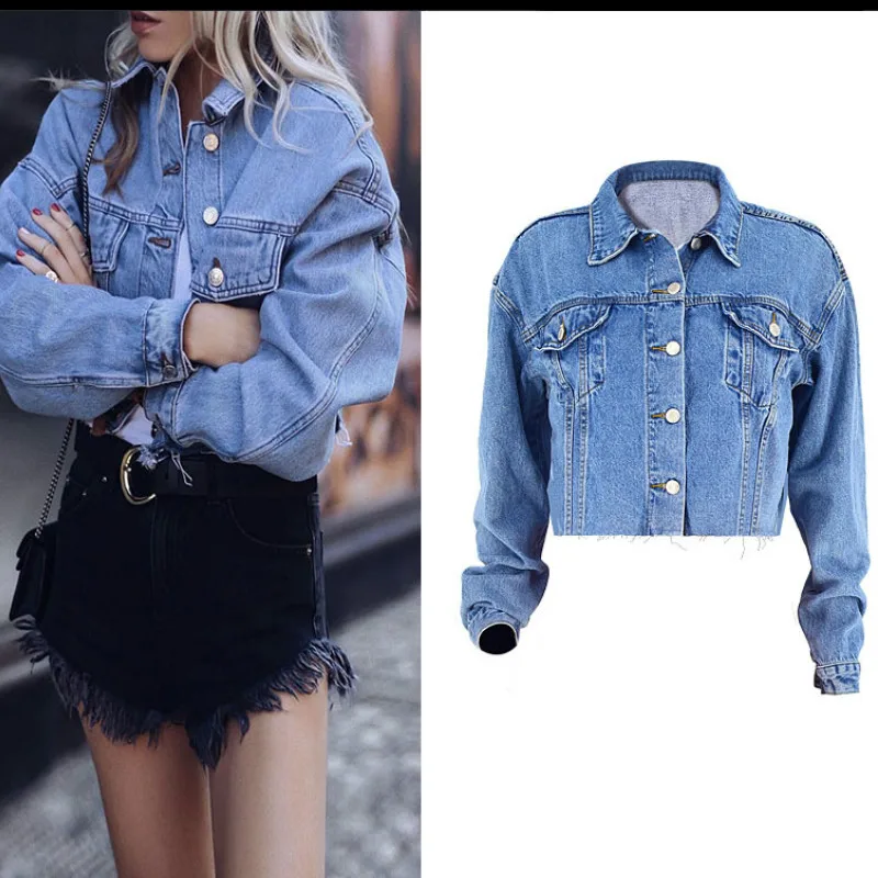Женские джинсы новинка 2020 осенние джинсовые куртки осенняя куртка женские