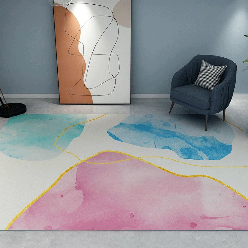 

Tapis de luxe lger, nordique, pour Table th, chambre coucher, chevet abstrait