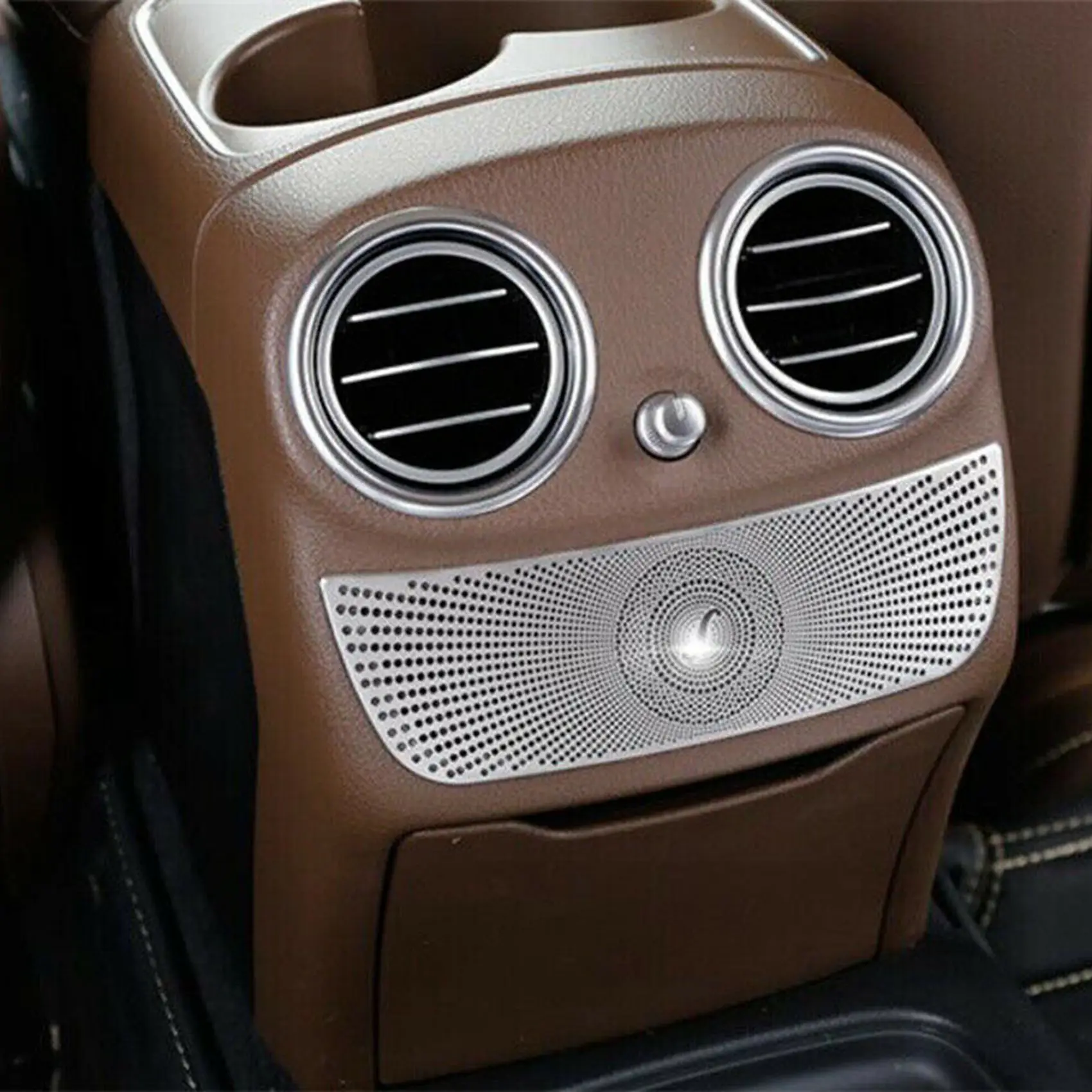 

Matte Silver Rear Armrest Air Vent Outlet Cover Trim for Mercedes Benz E Class W213 C Class W205 GLC X253 GLC260