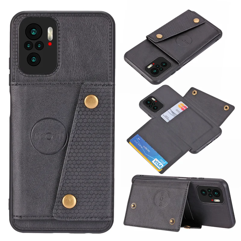 

PU Leather Flip Phone Case For Xiaomi Redmi Note 10 4G Car Magnetic Wallet Card Slot Holder Cover for Redmi Note 10S Stand Coque
