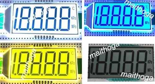 14PIN отражение 4 1/2 цифр сегментная ЖК панель 3 в желтая зеленая/синяя/белая