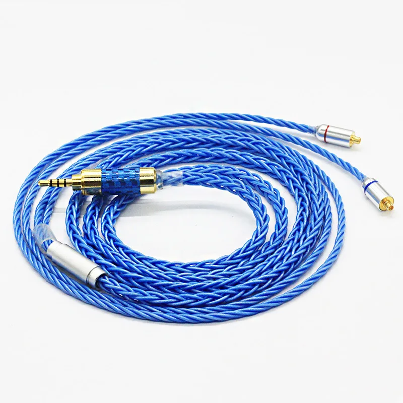 Diy провод для наушников 8 жильный посеребренный кабель ie80 mmcx 0 78 мм A2DC|Кабели VGA| |
