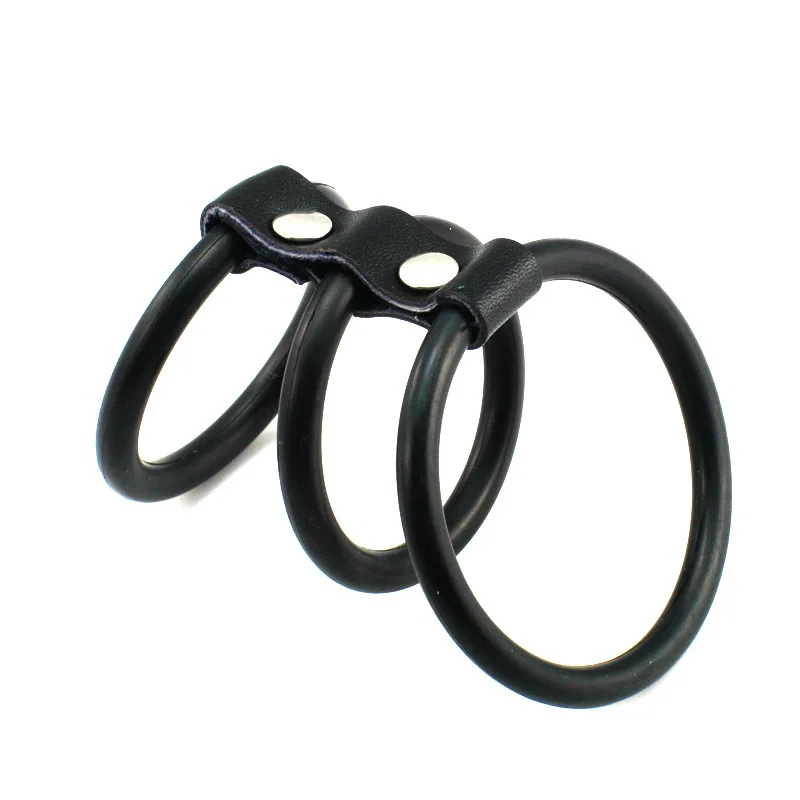 Мужское Силиконовое кольцо для пениса с тремя кольцами задержкой времени и