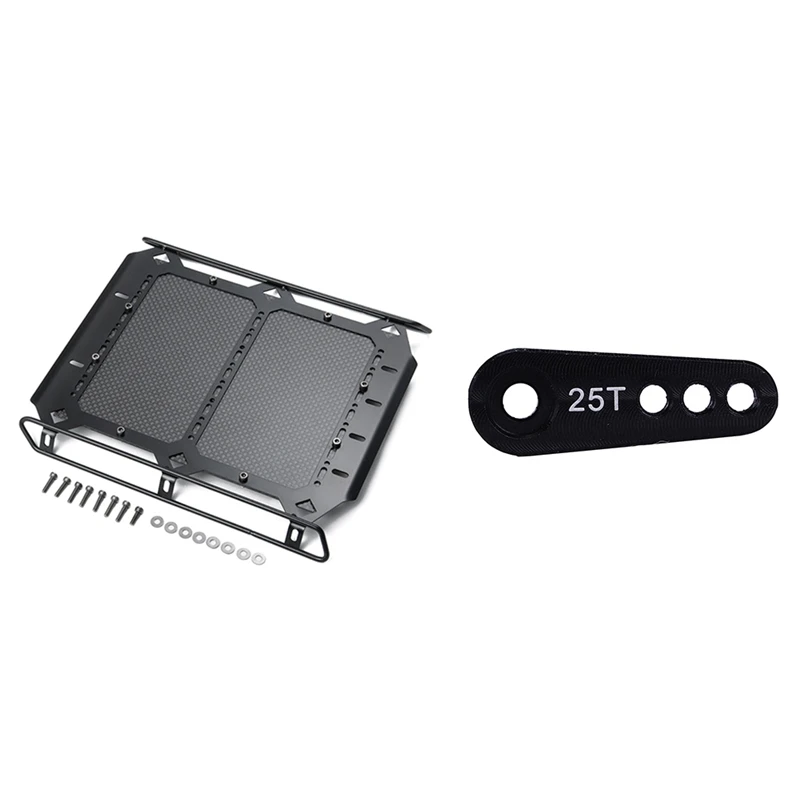 

1 Pcs 28.5Mm 25T Teeth Tooth Steering Half Servo Arm Horn & 1 Set Metal Luggage Carrier Roof Rack