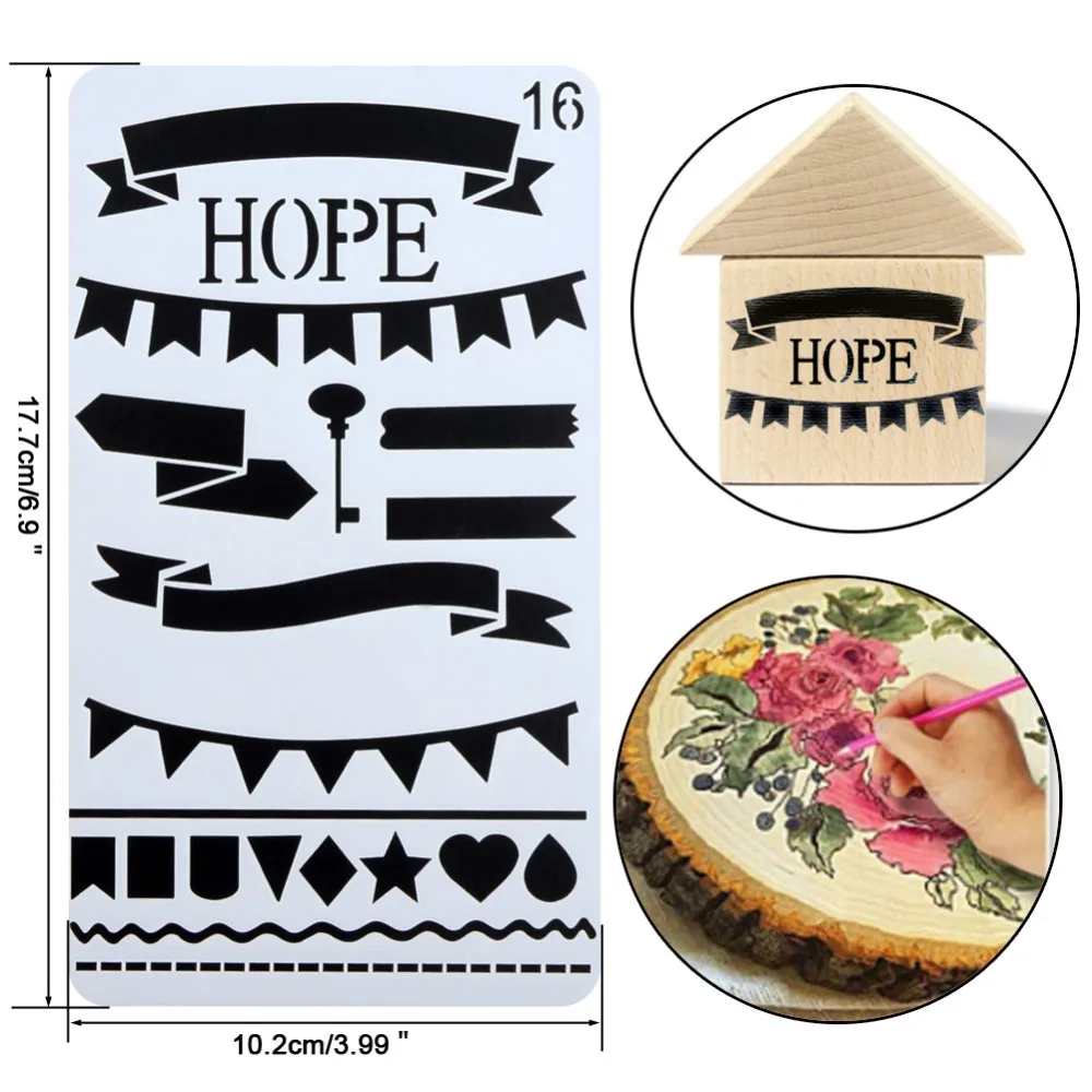 12 шт. набор трафаретов для ежедневника пластиковый планер ежедневник декор