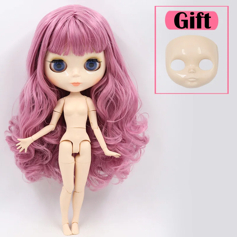 doll face ICY Blyth Кукла № 1 глянцевое лицо белая кожа сустава тела 1/6 BJD Специальная цена 1/4 BJD, Pullip, Jerryberry, Licca игрушка подарок - Цвет: doll face