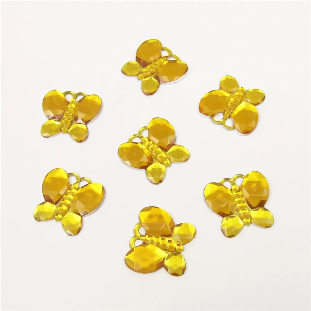 Разноцветные стразы в форме бабочки украшение для детского душа акриловые