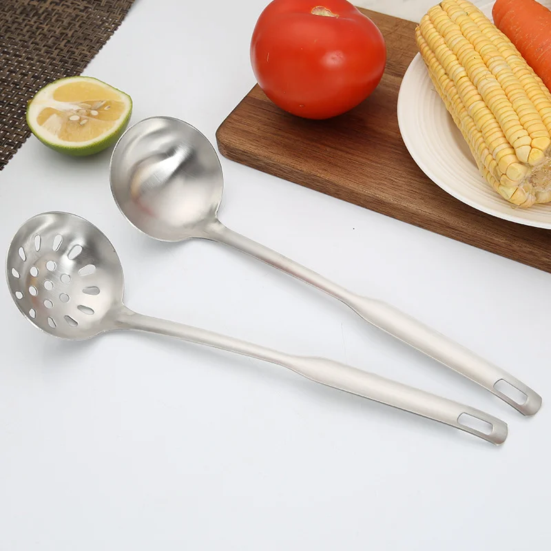 1 шт. качественный ковшовый Дуршлаг Из Нержавеющей Стали с длинной ручкой для