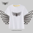 Футболки Kawaii с принтом Орла для девочек и мальчиков детская аниме одежда для малышей летние хлопковые футболки для детей Топы оверсайз белые блузки