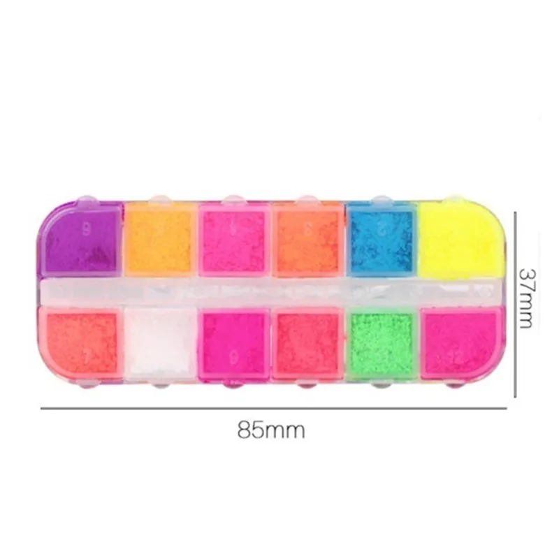 Неоновые тени для век 12 цветов водостойкие флуоресцентные минеральные блестящие