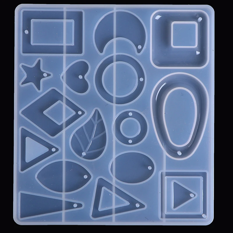 

Resin Crystal Epoxy Mold Earrings Pendant Jewelry DIY Casting Silicone Mould