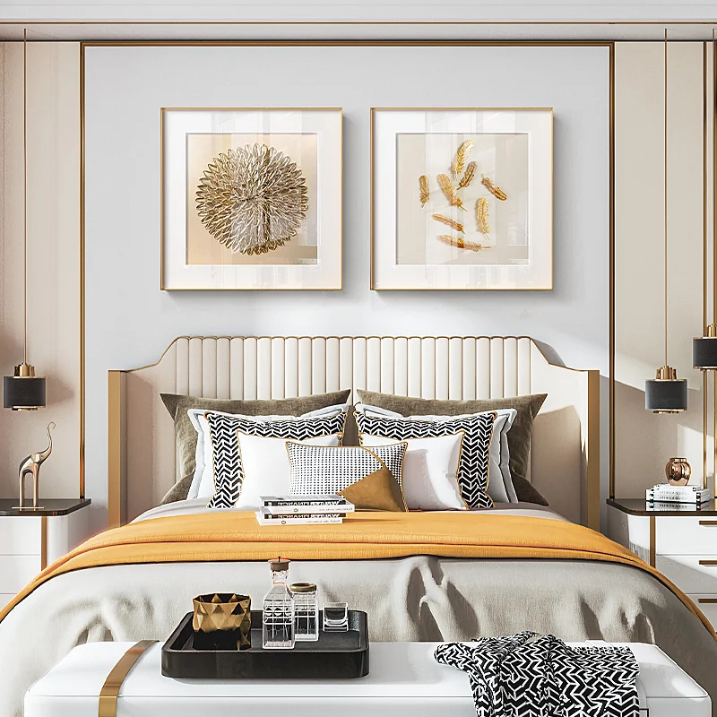 Современный минималистичный светлый роскошный художественный Золотой