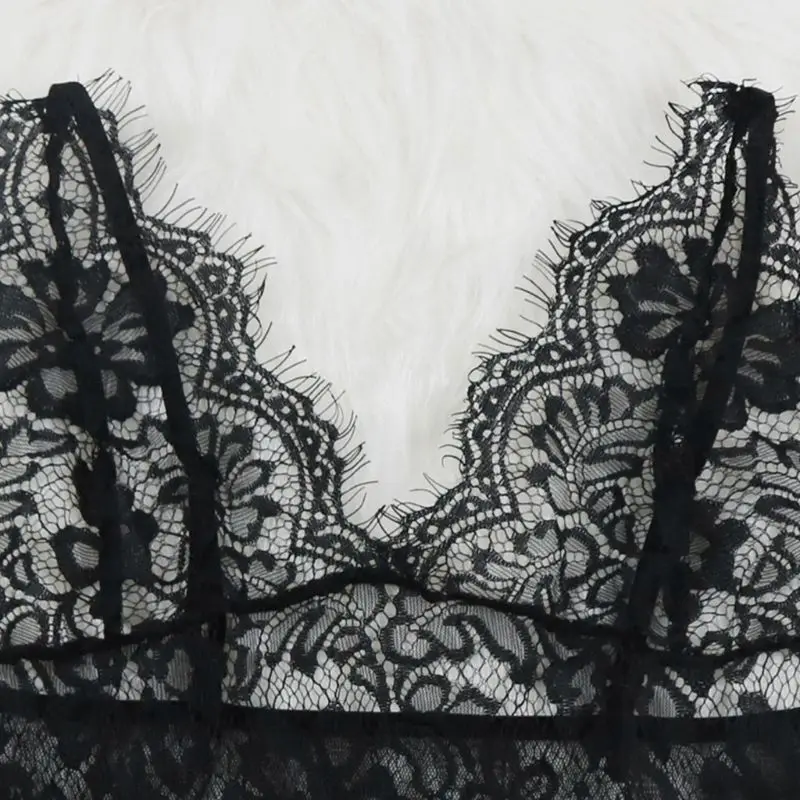 Женское Сетчатое боди большого размера цветочный кружевной прозрачный