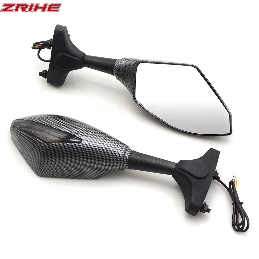 Пара мотоциклов светодиодные поворотные фары боковые зеркала указатель