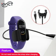 IONCT 1M USB зарядка устройство кабель для Xiaomi mi Band 4 зарядка устройство разборка-бесплатный адаптер Аксессуары для зарядки mi Band 4 NFC кабель для зарядки