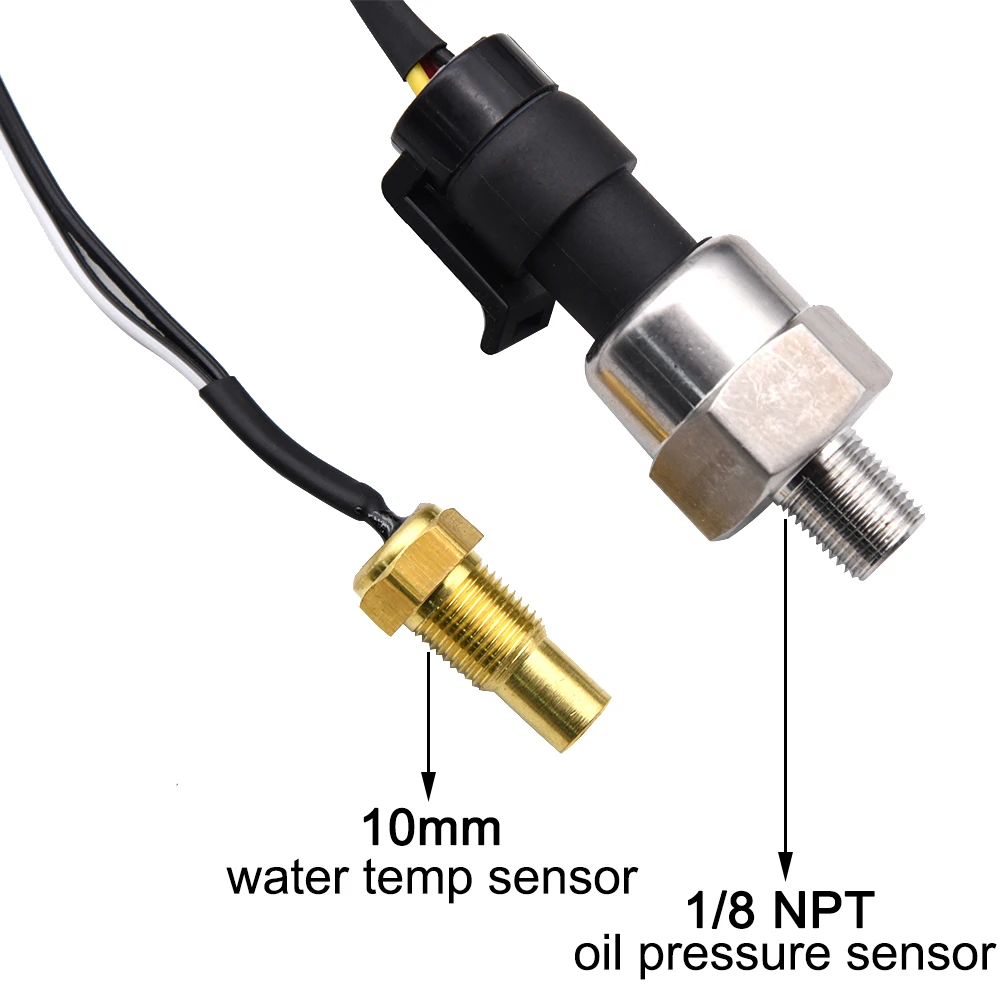 3 в 1 ЖК цифровой манометр для грузовика автомобиля Вольтметр датчик температуры
