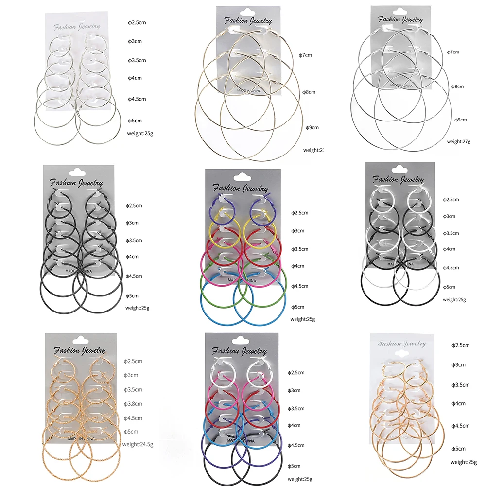 2021 классические черные ботфорты большой круг обруч серьги серебристый простой