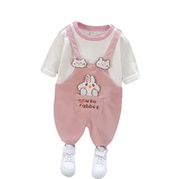 new spring autumn baby boys clothes suit children girls cute t shirt overalls 2pcssets toddler casual clothing kids tracksuits