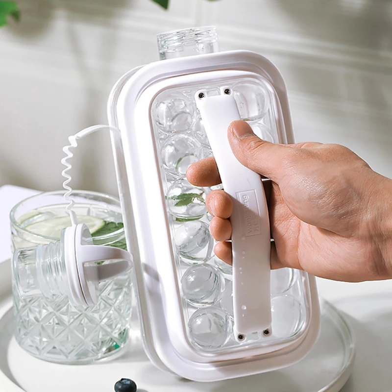 

Quick Making Ice Kettle Whiskey Round Ice Hockey Pot Frozen Ice Cube Mold Storage Box Sealed Homemade Portable DIY Ice Cream