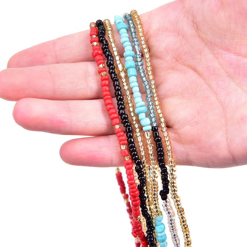 Богемные стильные двухрядные цепочки для тела из бисера ювелирные изделия