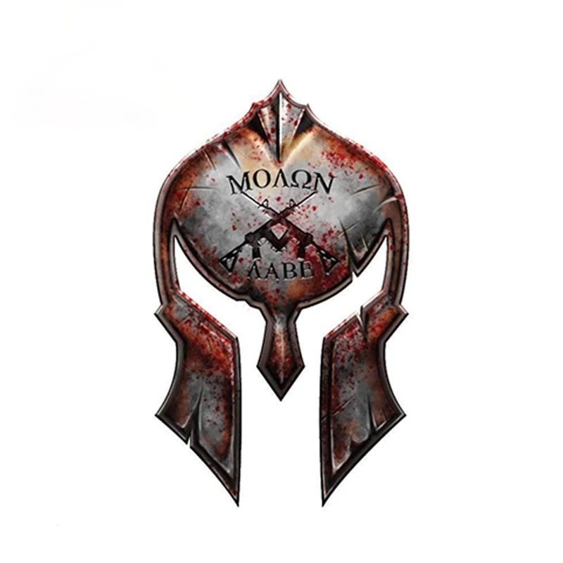 

Personality Car Sticker Molon Labe Spartan Helmet Decal Gun Rights Sticker 2nd Amendment AR15 Military ine Decor Decal PVC12x7cm