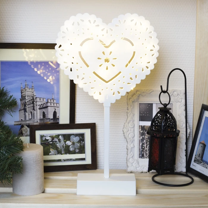 Фигура на подставке световая &quotСердце ажурное&quot 22 х 20 см LED 3хАА (не в компл.) 3678273 |