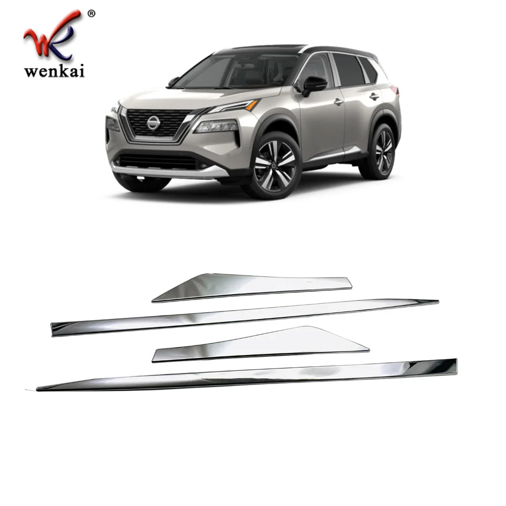 Автомобильные хромированные аксессуары для 2021 2022 Nissan Xtrail X trail Rogue Дверь боковой