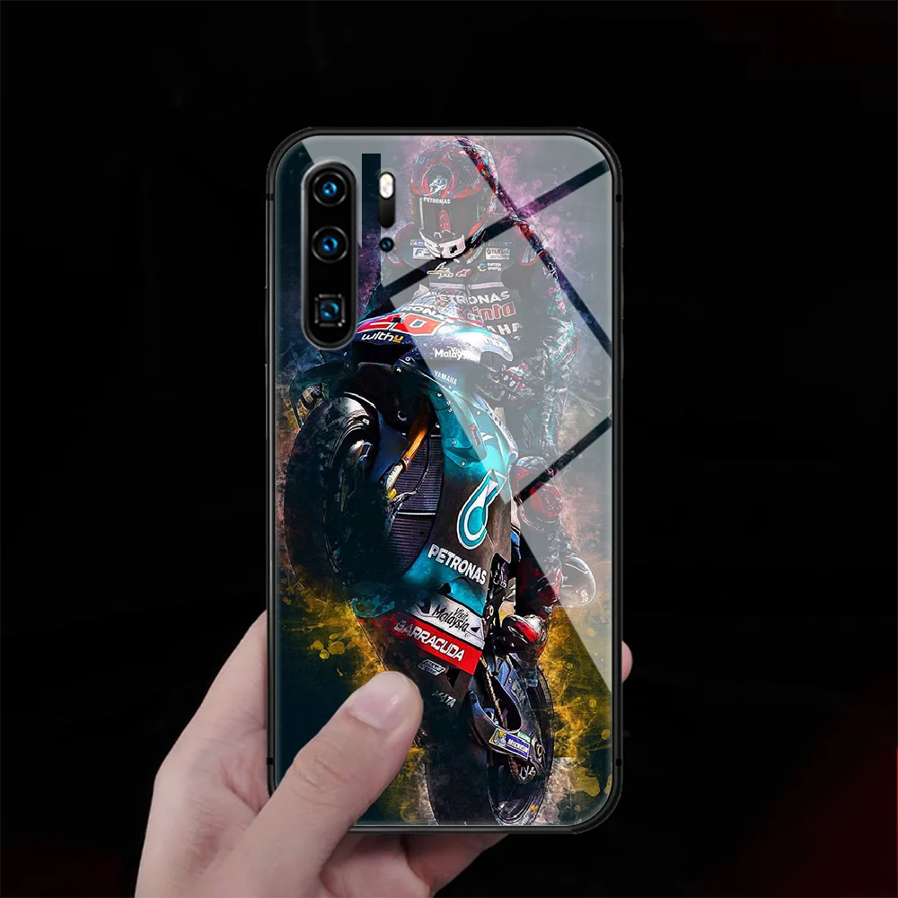 

Fabio Quartararo Moto NO.20 Tempered Glass Phone Case Cover For Huawei P Nova Mate 5T 20 30 40 Pro Lite Smart 2019 2021 Back