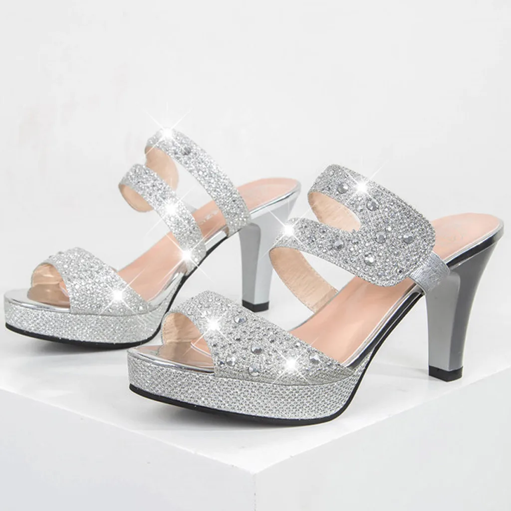 Обувь модные женские шлепанцы повседневные с открытым носком на толстой подошве