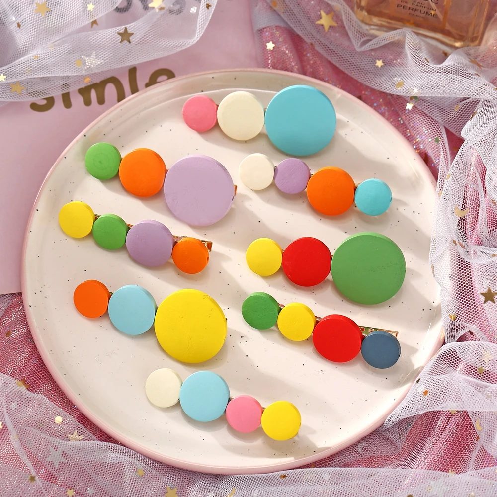 2 шт./комплект заколки для волос в горошек девочек| |