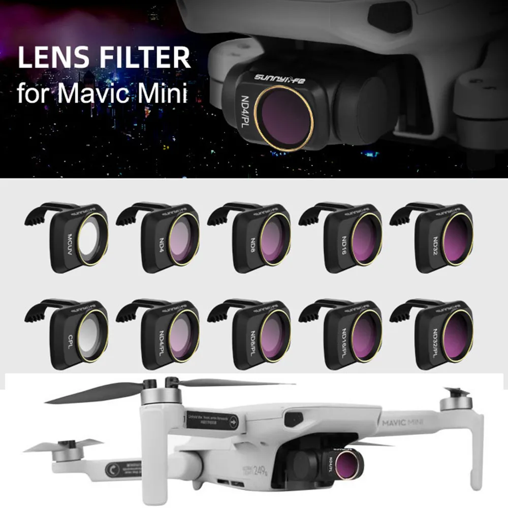 Gimbal камера HD фильтр объектива MC UV ND4 ND8 ND16 ND32 CPL ND/PL набор фильтров для DJI Mavic Mini Drone