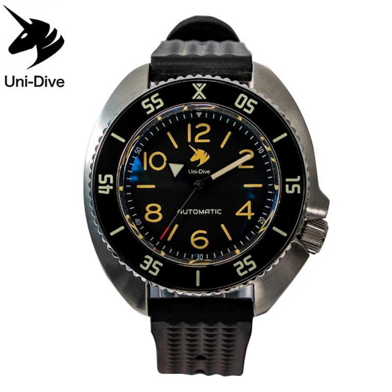 

Мужские автоматические механические часы-черепахи для дайвинга Uni-Dive 300 м