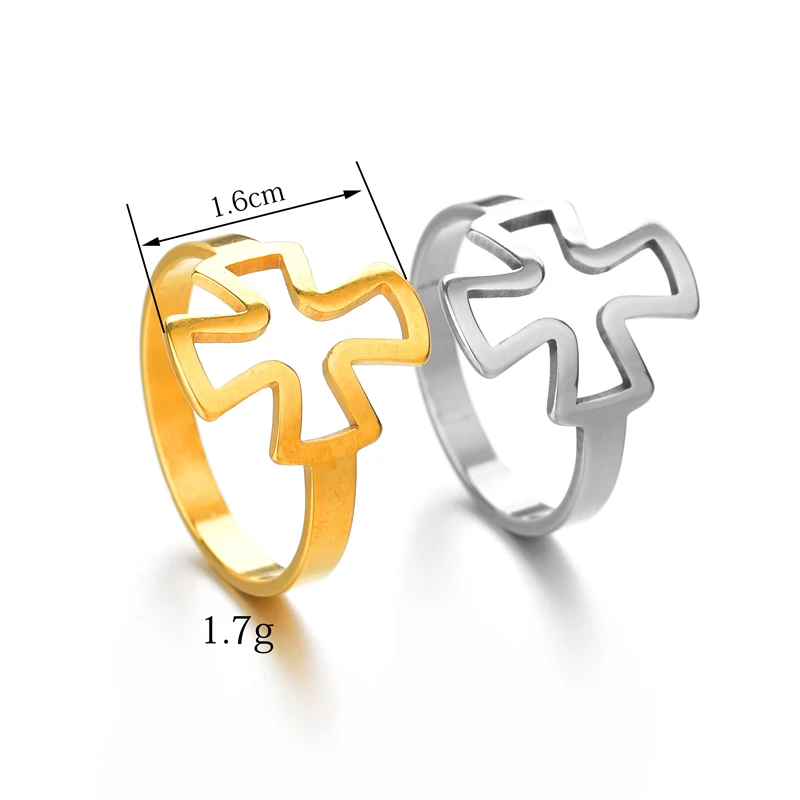 Модный полый Библейский крест текст Татуировка Иисуса мужские кольца для женщин