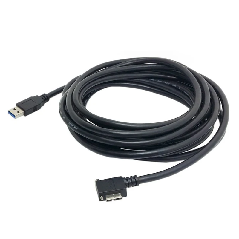 Кабель USB 3 0 A Male to Micro B с левым углом 90 градусов запорными винтами для Nikon D800 D800E D810 15