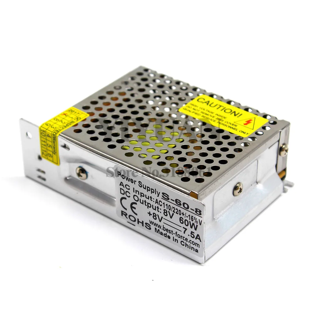 60 Вт 8 В 7 5 А одиночный выход импульсный источник питания постоянного тока