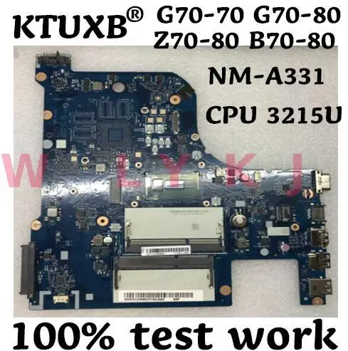 AILG1 NM A331 подходит для Lenovo G70 70 80 Z70 B70 ноутбук материнская плата 5B20K83942 процессор 3215U