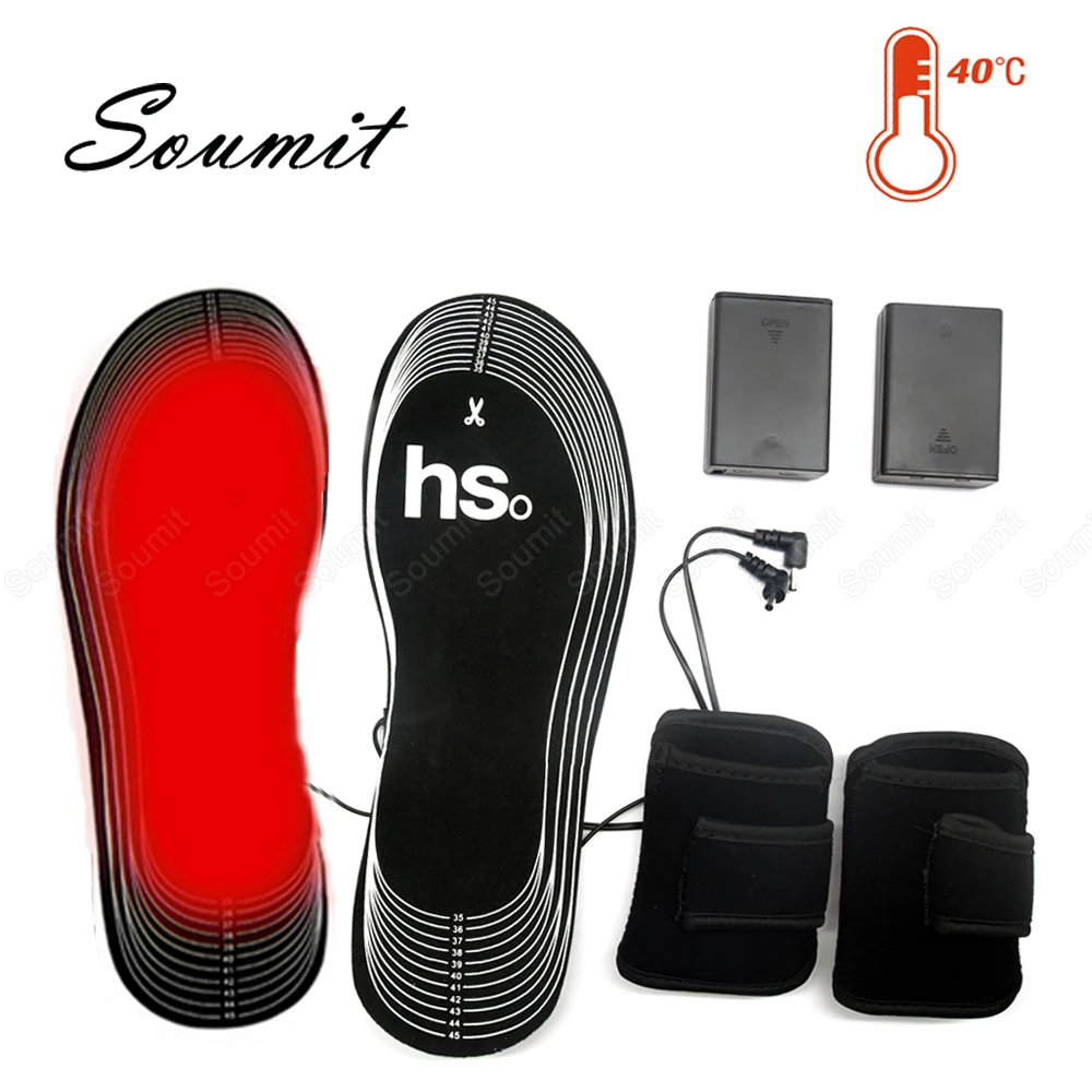 

Зимние Стельки С Подогревом для унисекс, теплые стельки для обуви с электрическим подогревом и аккумулятором, термостельки из углеродного ...